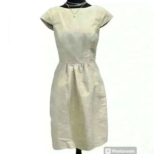 Alfred Sung D570 Champagne Cap Sleeve Dress